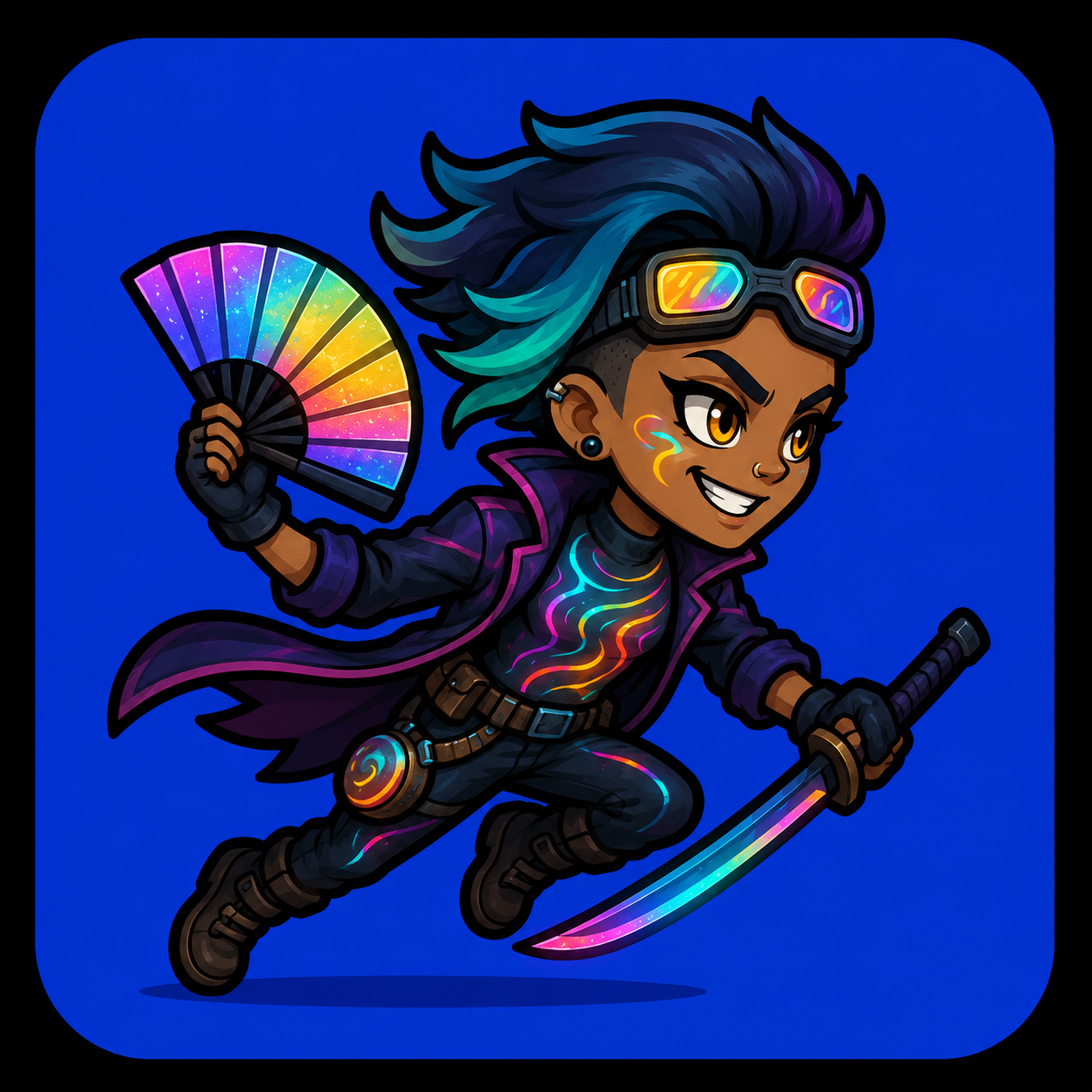 Spectral runner portrait